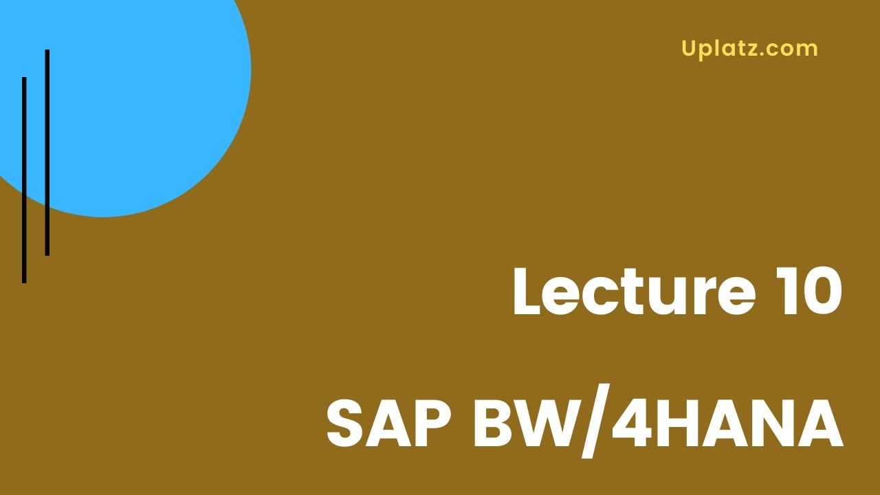 Video: SAP BW overview - all lectures