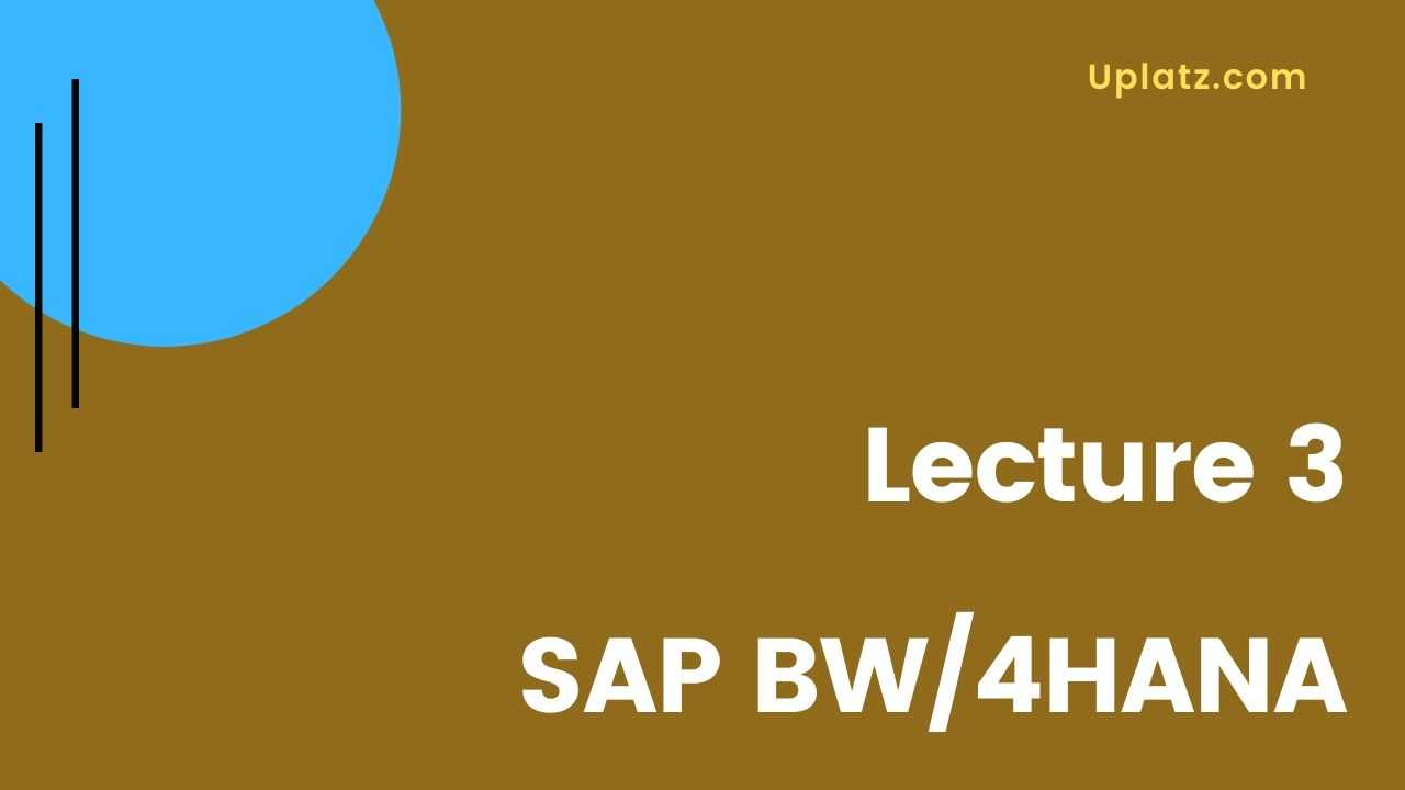 Video: SAP BW/4HANA overview - all lectures