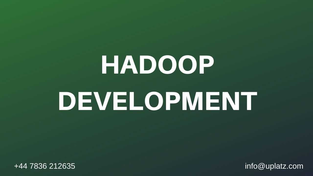 Hadoop Development Training course and certification