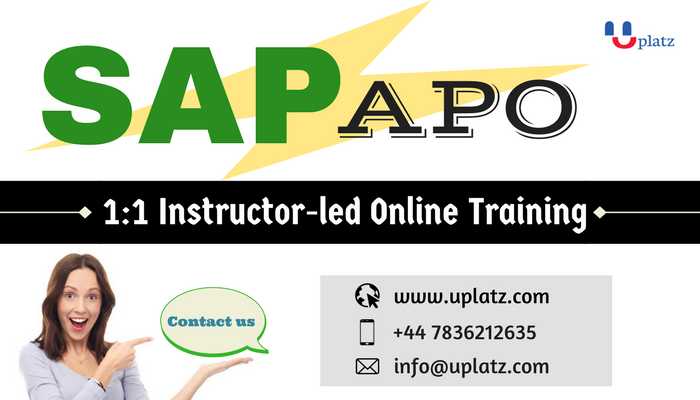 SAP APO, CIF, DP, SNP and PPDS course and certification