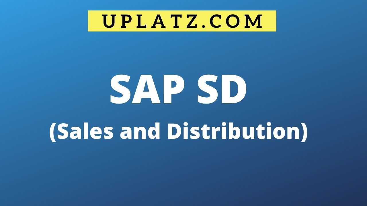 SAP Sales and Distribution course and certification