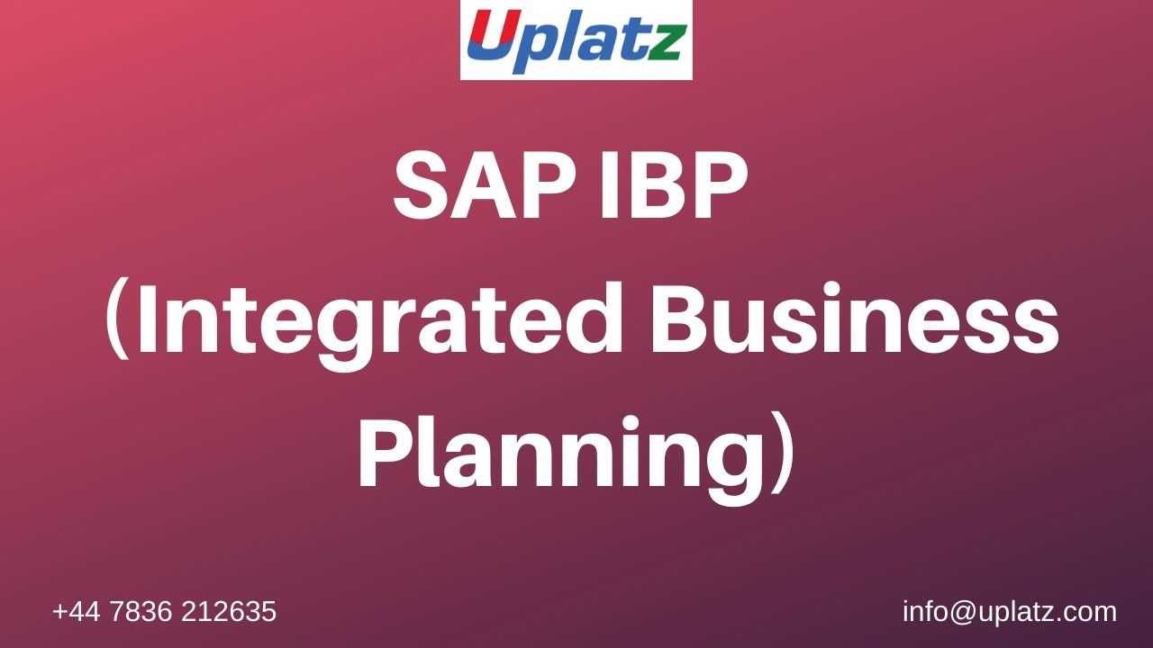 SAP IBP Planning course and certification