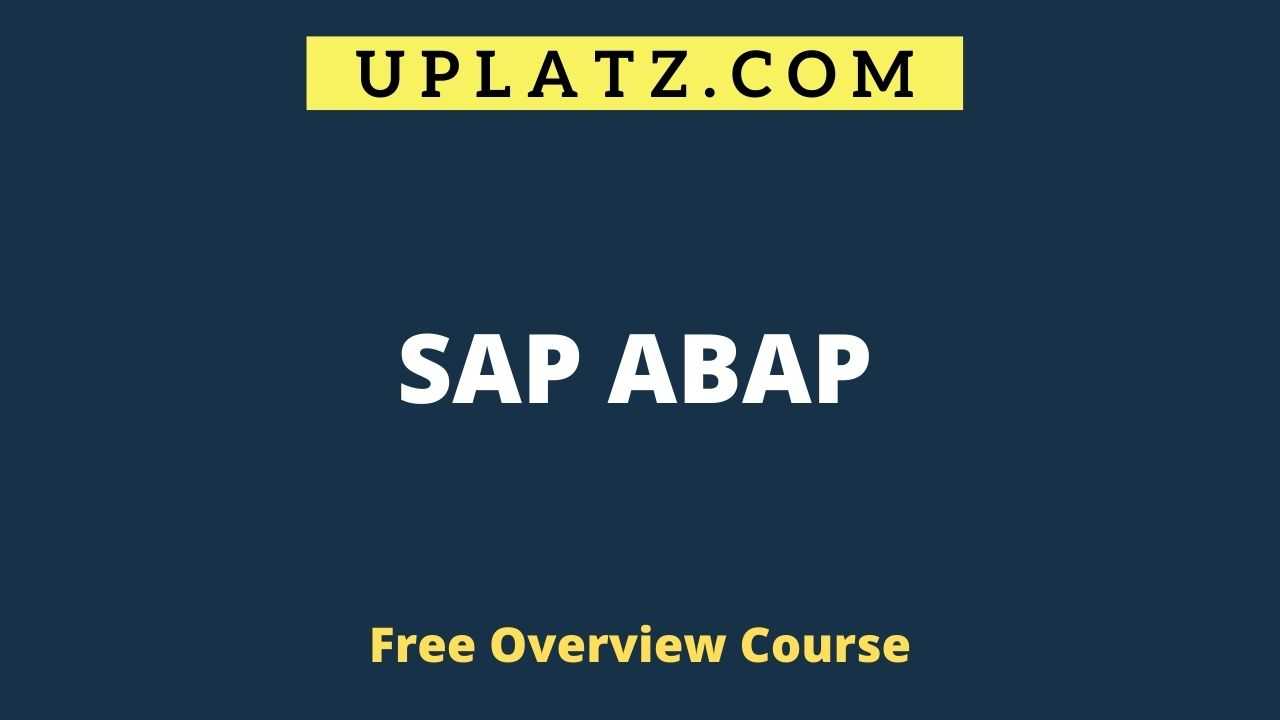 Overview Course - SAP ABAP