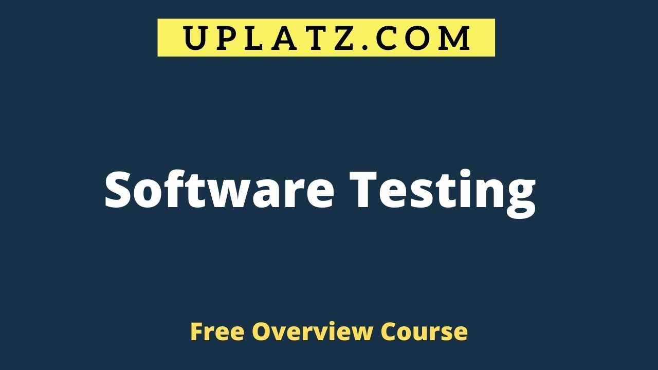 Overview Course - Software Testing 