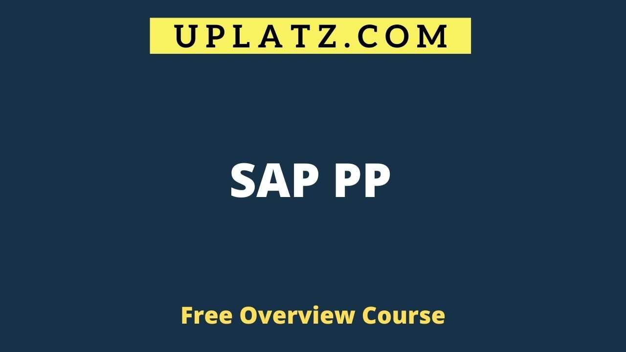 Overview Course - SAP PP