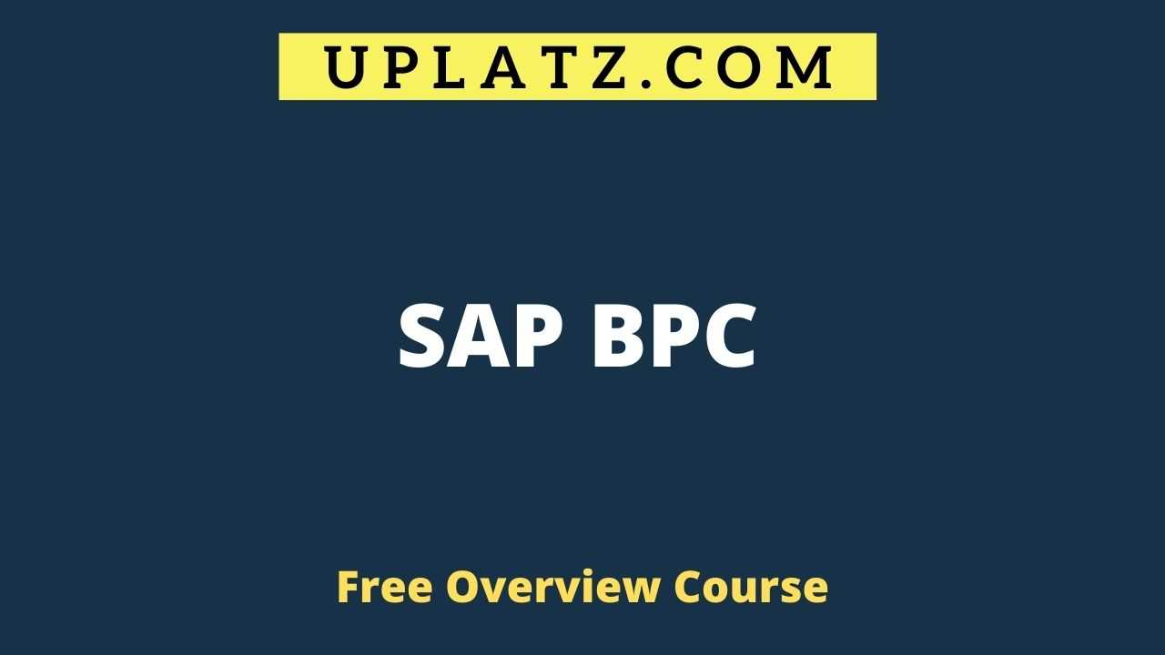 Overview Course - SAP BPC