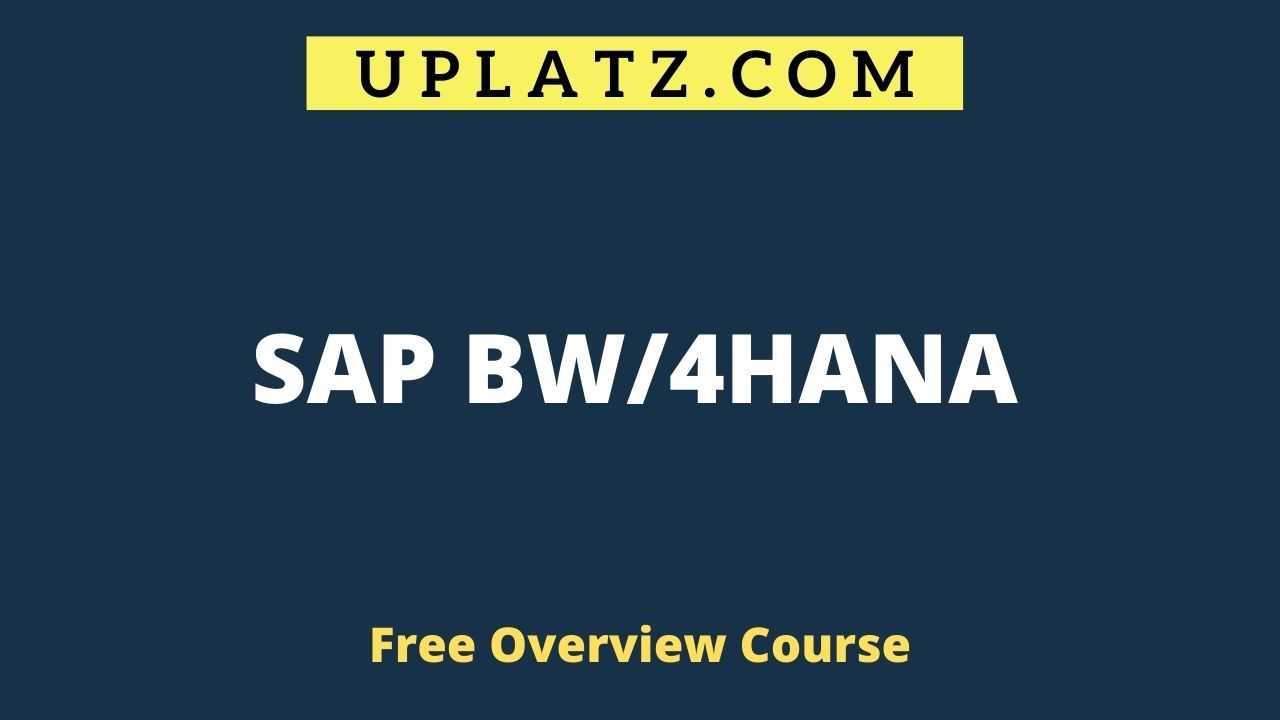 Overview Course - SAP BW/4HANA