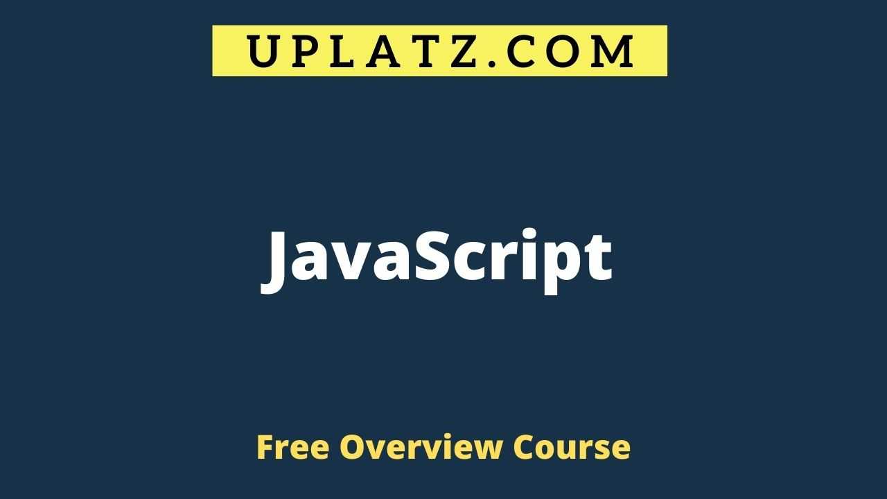 Overview Course - JavaScript